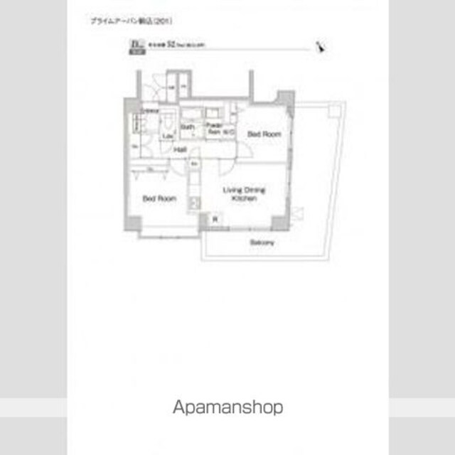 ＰＡＴＨ駒込[2LDK/51.86m2]の間取図