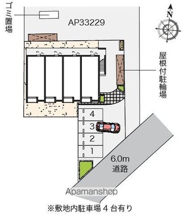 レオネクストユイット[1R/31.82m2]の配置図
