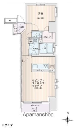 エスティメゾン錦糸町Ⅱ[1LDK/54.89m2]の間取図