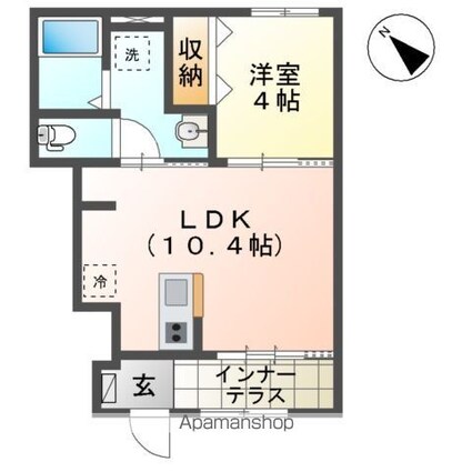 ウィズダム　コート[1LDK/36.1m2]の間取図