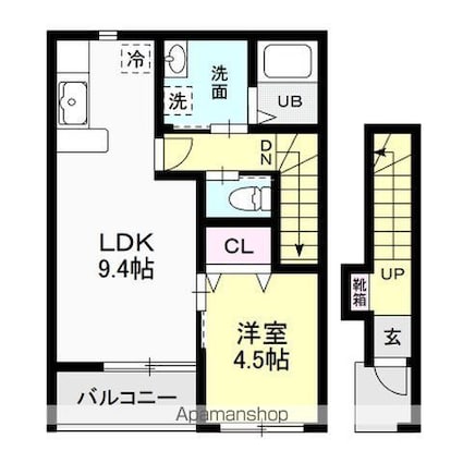 Ａｆｅｃｔｏ　Ｉ（アフェクト　Ｉ）[1K/35.97m2]の間取図