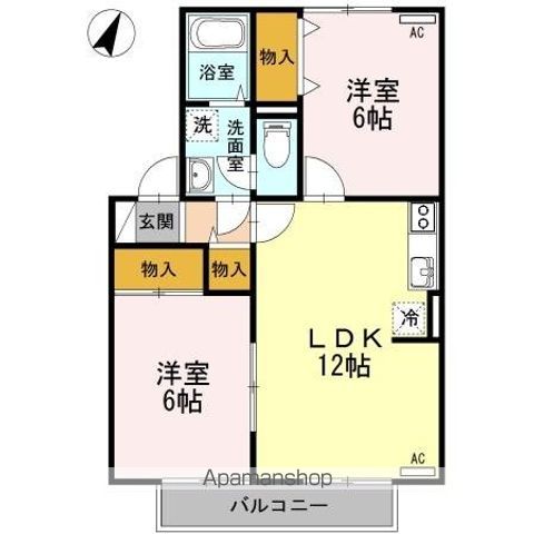 クレールコート Bの間取り写真