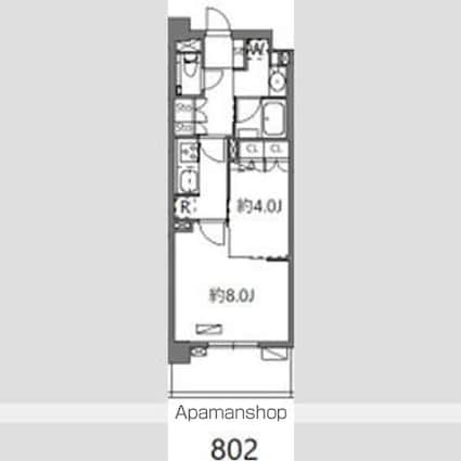 オーブレジデンス神南[1LDK/38.58m2]の間取図