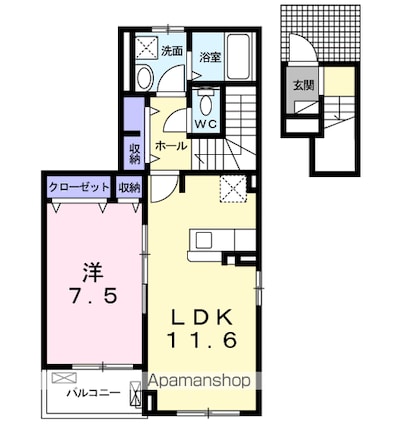 シャルマン　Ｂ[1LDK/50.63m2]の間取図