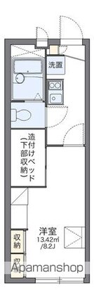 レオパレス大堀Ⅱ[1K/22.35m2]の間取図