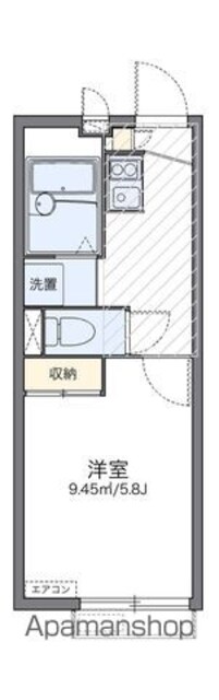レオパレス経堂[1K/19.87m2]の間取図
