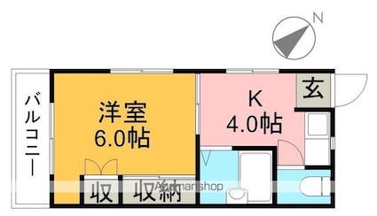 セレクト高須[1K/21.78m2]の間取図