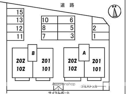 香川県高松市木太町[1LDK/48.75m2]の配置図
