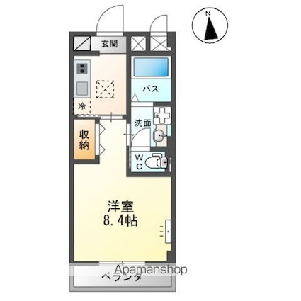 メゾン　ルミエール[1K/28.8m2]の間取図