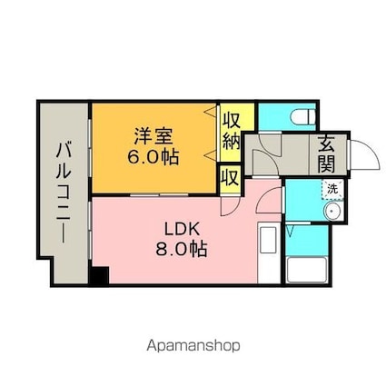 センタービレッジ本町[1LDK/40m2]の間取図