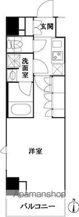 ルーブル池袋弐番館[1K/25.4m2]の間取図