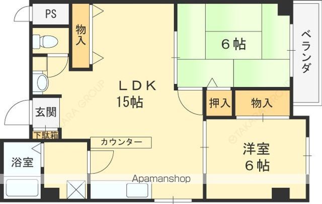 甲子園第2松並ハイツの間取り写真