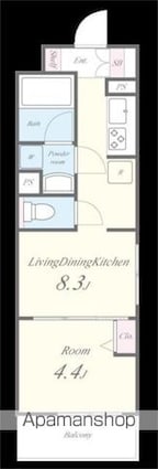 ローレル[1LDK/29.93m2]の間取図