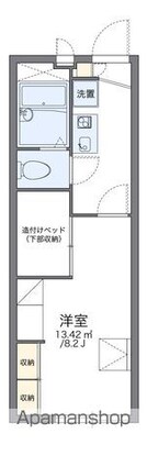 レオパレスプラネットホームズ[1K/22.35m2]の間取図