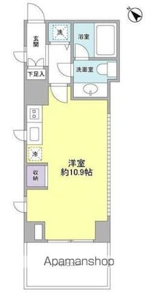 プロスペクト渋谷道玄坂[1R/30.29m2]の間取図