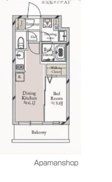ＪＭＦレジデンス学芸大学[1DK/25.14m2]の間取図