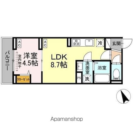 （仮称）中野区鷺宮３丁目ＰＪ[1LDK/31.63m2]の間取図