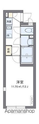 クレイノシャイン[1K/22.4m2]の間取図