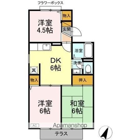 ロイヤルタウン泉 Cの間取り写真