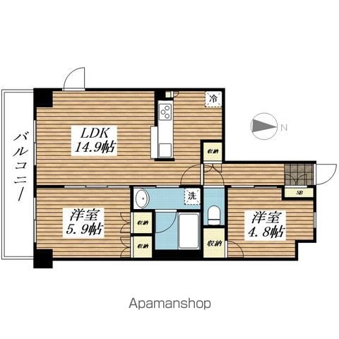 【府中市晴見町のマンションの間取り】