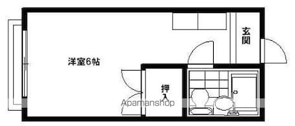 東京都日野市多摩平６丁目[1R/17.39m2]の間取図
