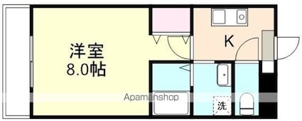 コスモ２１[1K/26.3m2]の間取図