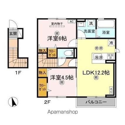 マーメゾン新福[2LDK/58.25m2]の間取図