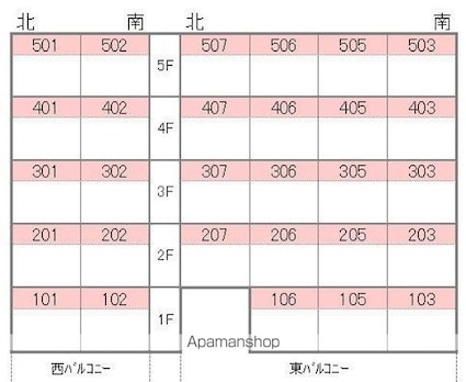 エトワール味酒[1R/18.9m2]の配置図