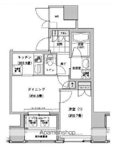 ウエストパークタワー池袋の間取り写真