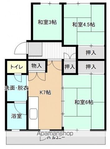 高陽金平団地 2号棟の間取り写真