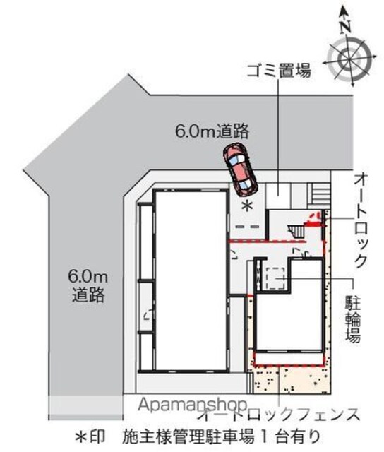 クレイノカノンフィオーレ[1LDK/33.29m2]の配置図