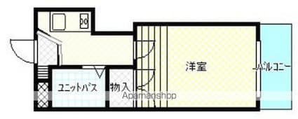 広島県広島市中区江波本町[1K/18.9m2]の間取図
