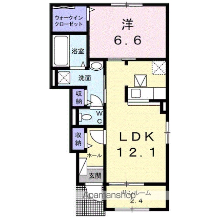 アクティ・スクエア　Ⅰ[1LDK/52.38m2]の間取図