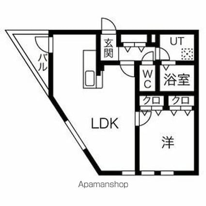 ＤＥＶＥＬＤ栄生　ＷＥＳＴ[1LDK/40.85m2]の間取図