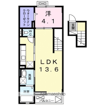 アヴニール・サード[1LDK/44.63m2]の間取図