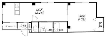 ＳＪＳ浜大津[1LDK/43.73m2]の間取図