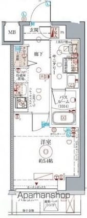東京都杉並区高円寺北４丁目[1K/20.5m2]の間取図