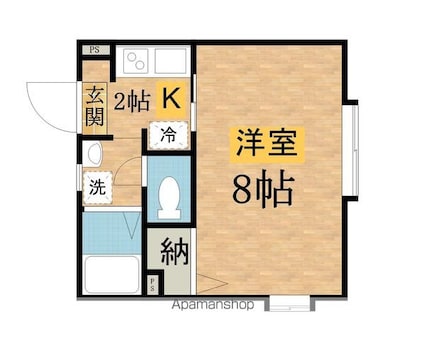 グレイスハイム[1K/24.18m2]の間取図