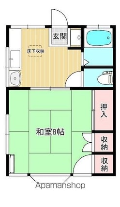 ハイツ北上[1K/28.98m2]の間取図