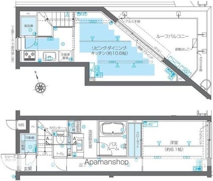 ＺＯＯＭ広尾[1LDK/51.56m2]の間取図