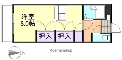 スターマンション新田[1R/28m2]の間取図