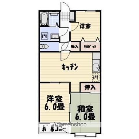 上福元ハイツ奥の間取り写真