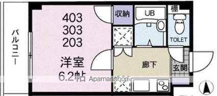 ＫＴ三光マンション[1K/20.1m2]の間取図