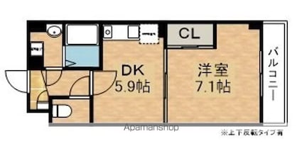 滋賀県彦根市小泉町[1DK/32.14m2]の間取図