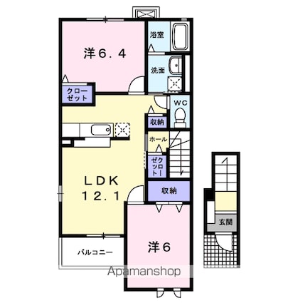 パールウイングⅢ[2LDK/59.81m2]の間取図