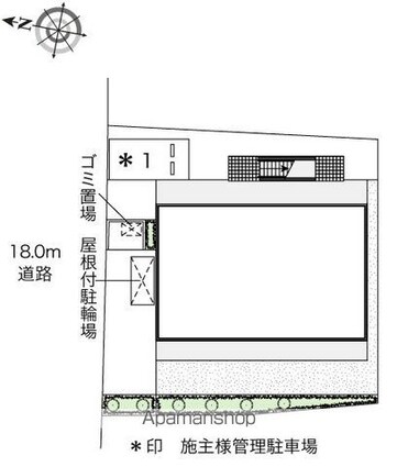 レオネクストウインズ立野[1K/26.08m2]の配置図