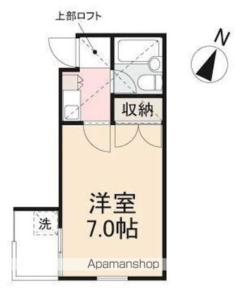 メゾン・ド・パリス[1K/21.71m2]の間取図