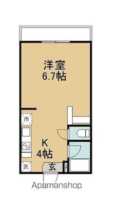 マンションＤＩＧ[1R/23.1m2]の間取図