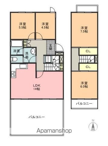 サニーヒル表山3号棟の間取り写真