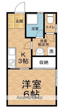 小原アパート[1K/19m2]の間取図